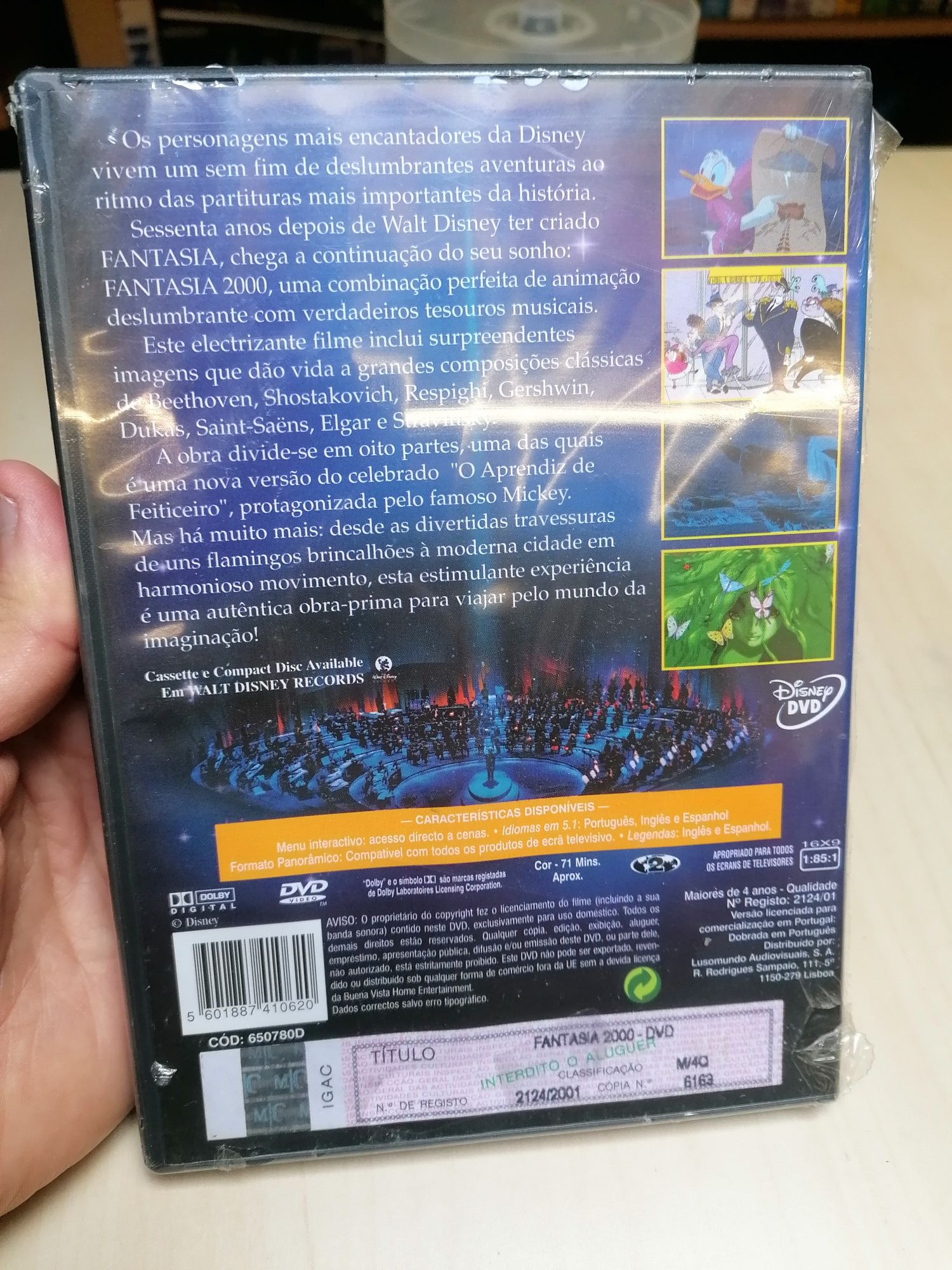 DVD Disney Fantasia 2000 Novo e Embalado