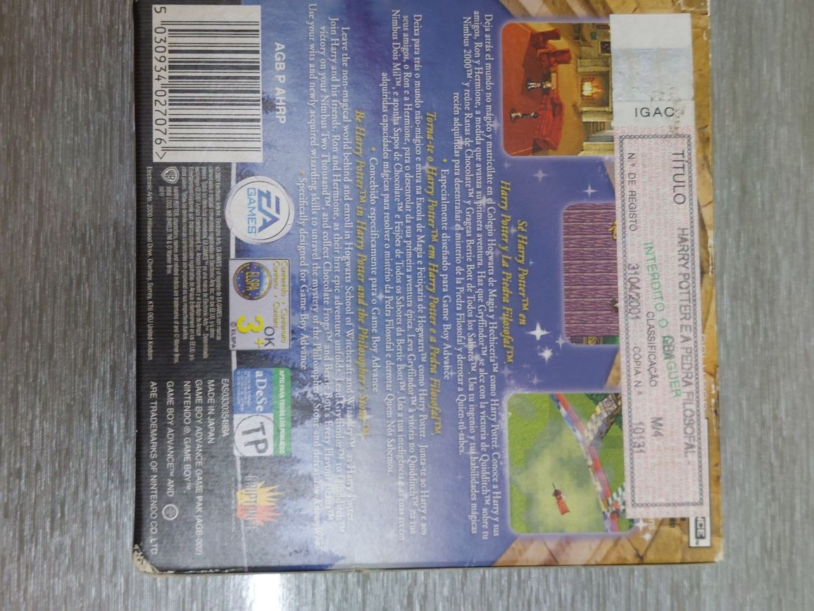 Game box avance harry potter