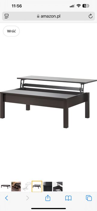 Stolik kawowy z podnoszonym blatem Ikea TRULSTOP