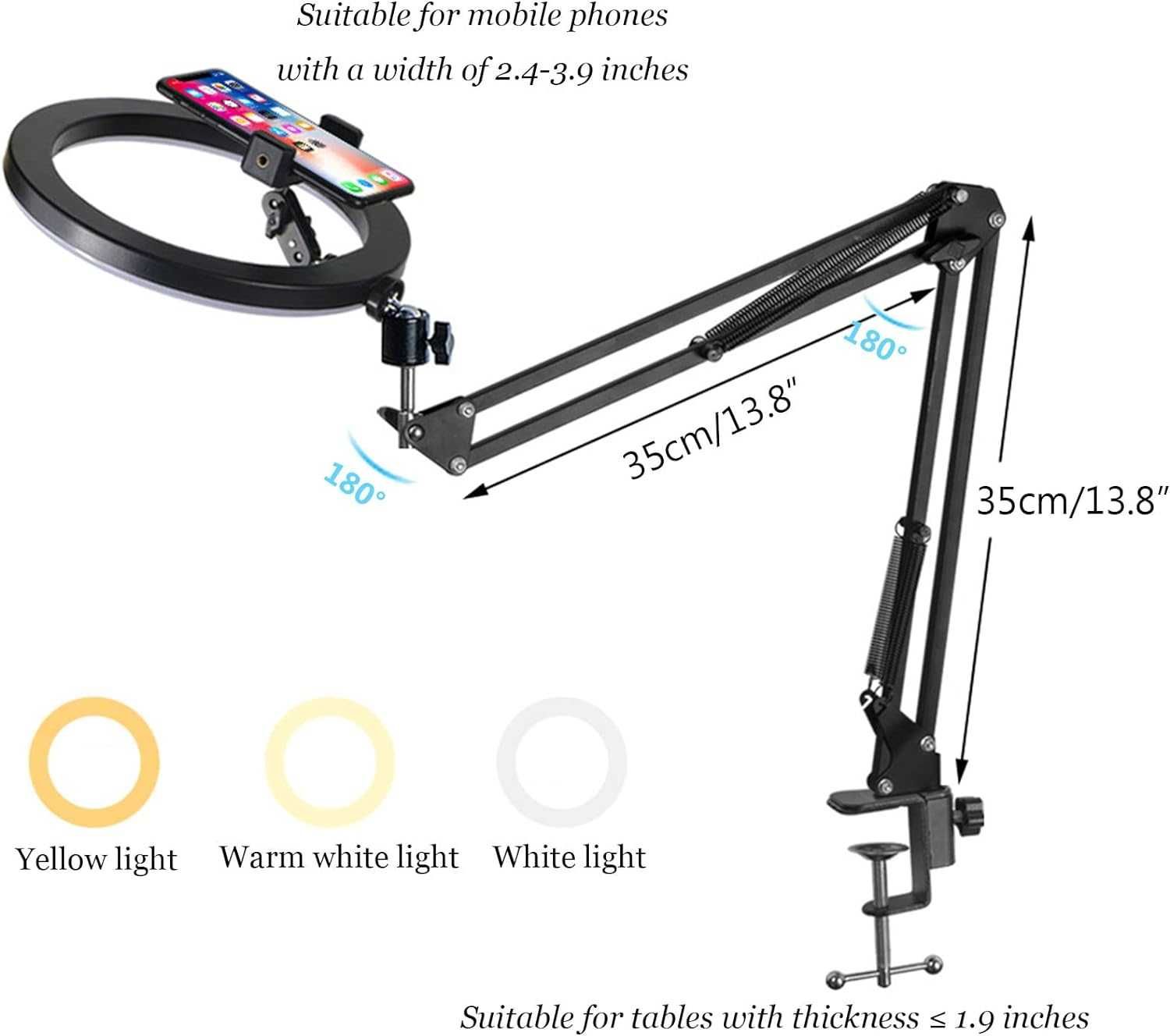 Ring Light Com Suporte de Mesa