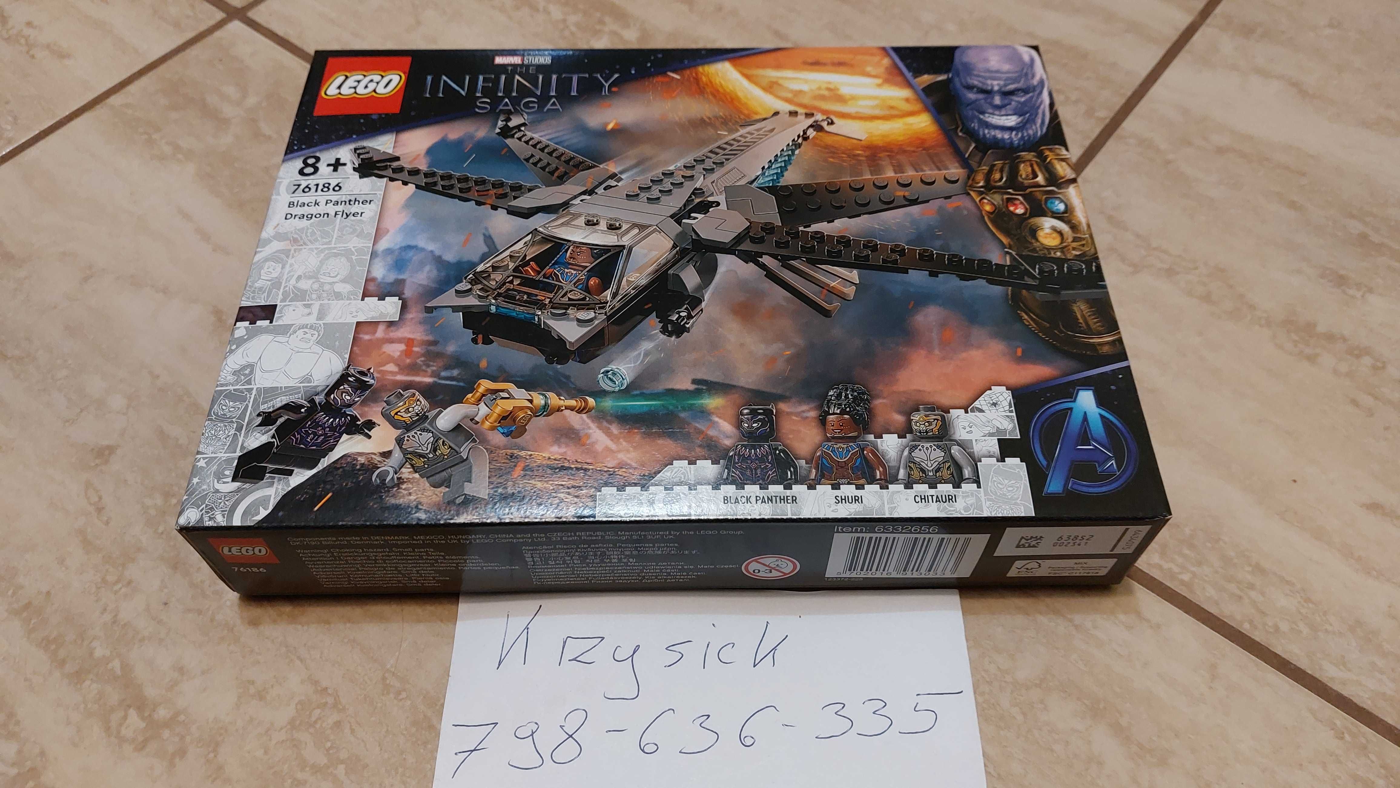 LEGO 76186 - Marvel Helikopter Czarnej Pantery , nowe