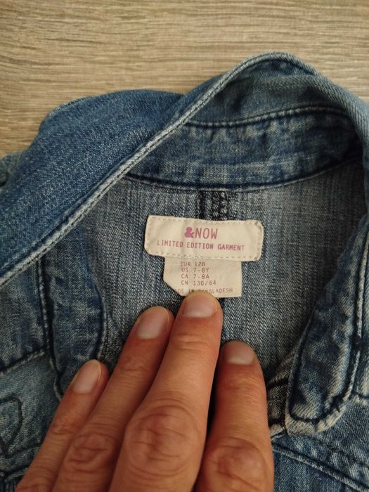 Sukienka dżinsowa dziewczęca rozmiar 128