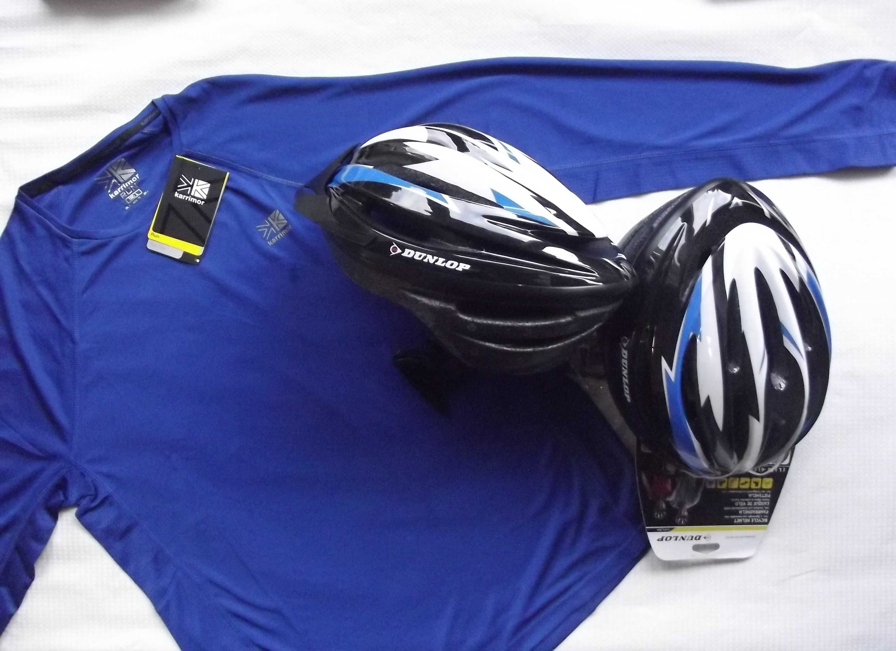 Kask rowerowy hełm na rower rolki Dunlop + koszulka L