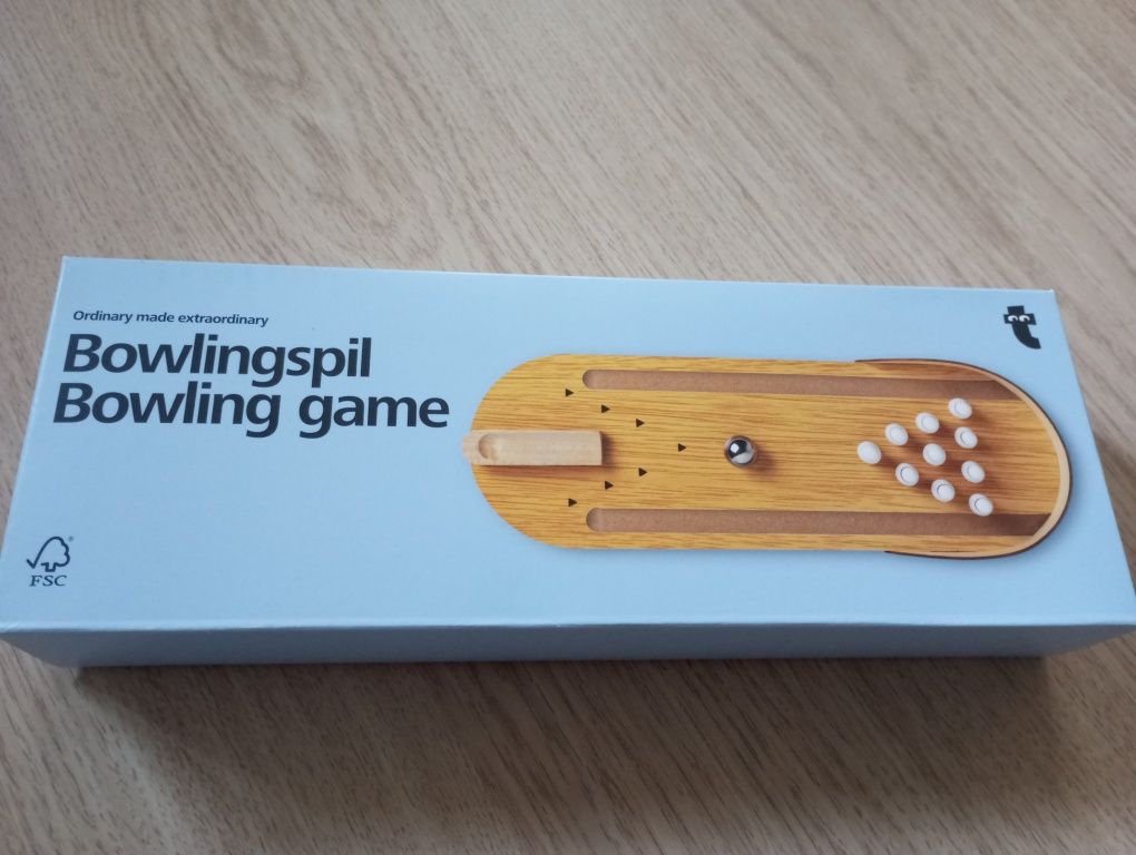 Bowlingspil, bowling game, miniaturowe kręgle. Nowe