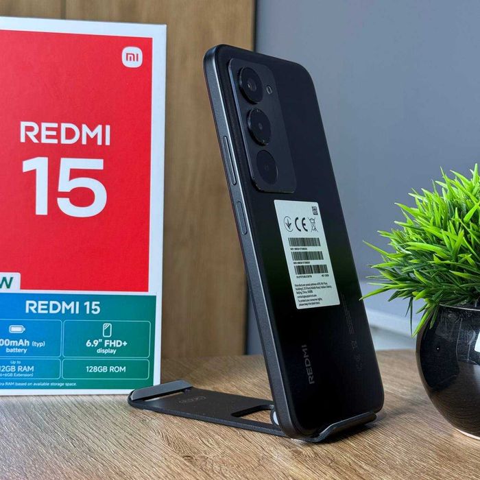 НОВИЙ Телефон Xiaomi Redmi 15 6/128Gb Black Купити Смартфон