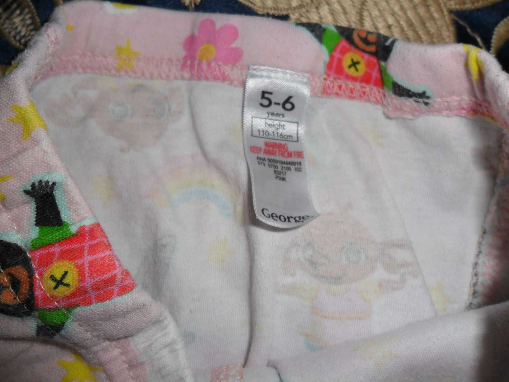 Хлопковая пижама с кроликами 5-6 лет, піжама