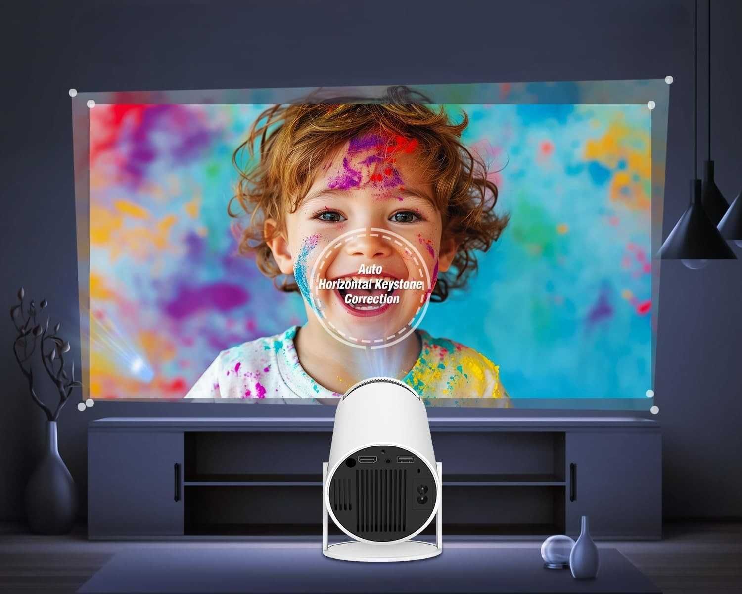 Projektor 4K Android 11 WiFi 5G BT 5.0 200ANSI 8000lm biały