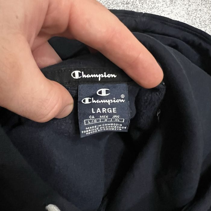 Худі CHAMPION на лампасах оригінальна чоловіча кофта чемпіон флісова