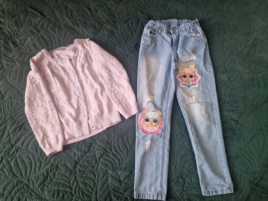 Paczka ubrań dla dziewczynki rozm 134