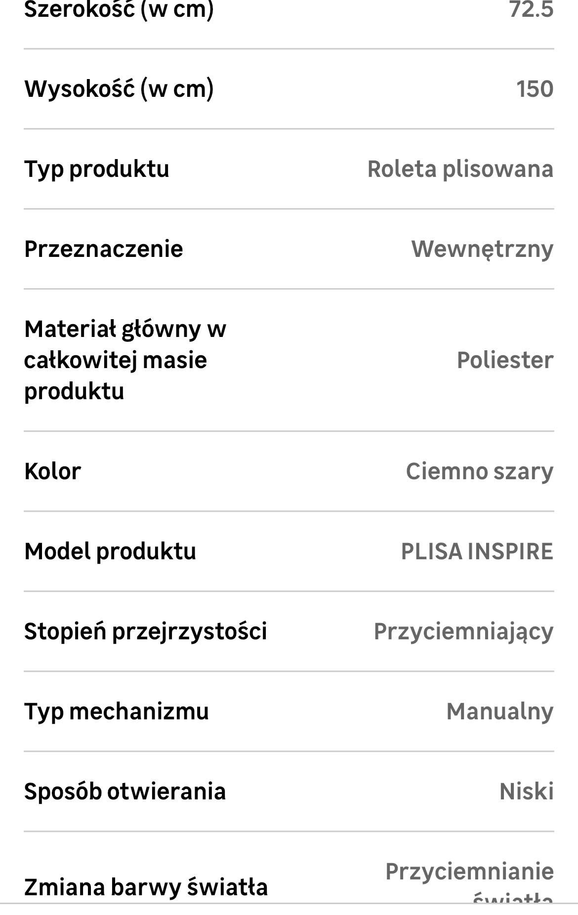 Rolety plisowane, ciemnoszare