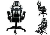 Fotel Gamingowy DEUS Large White obrotowy dla graczy