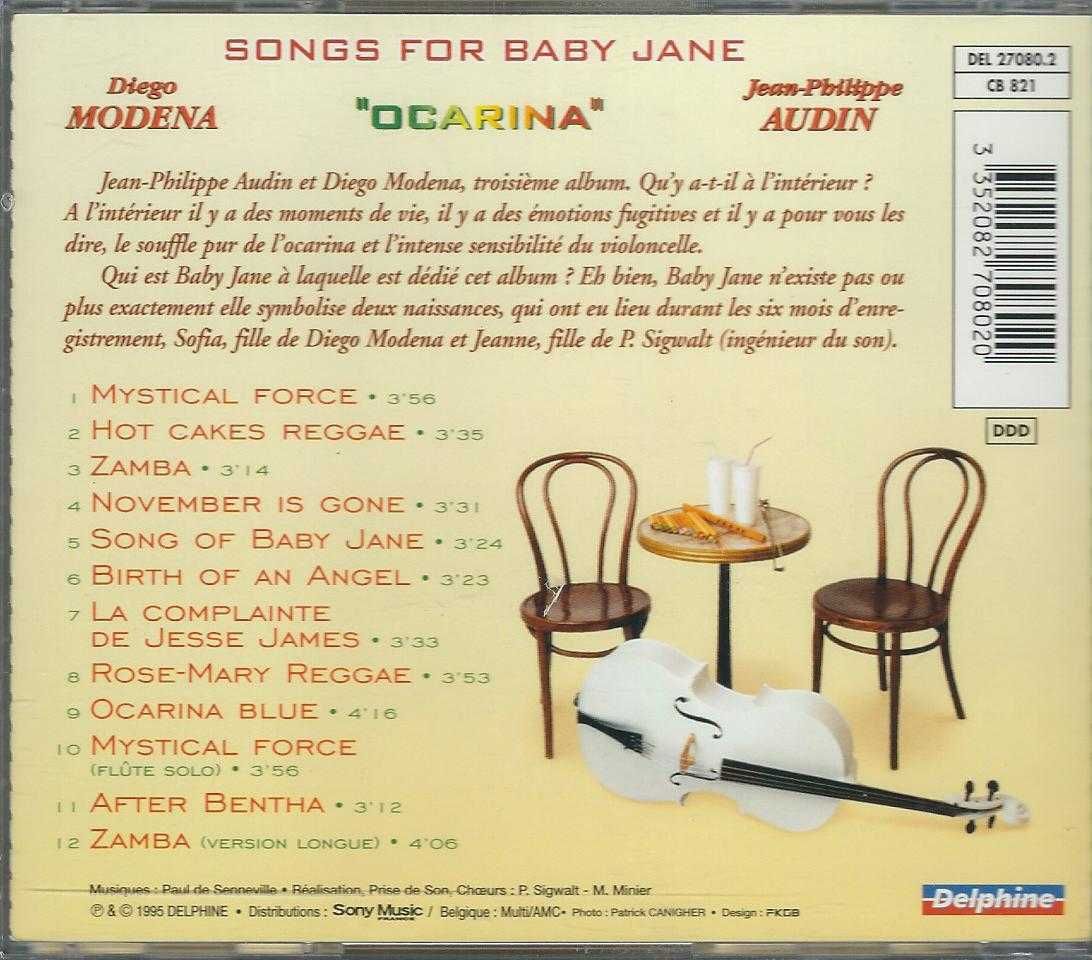 CD D.Modena + J.P.Audin - Songs For Baby Jane (Ocarina) (1995)