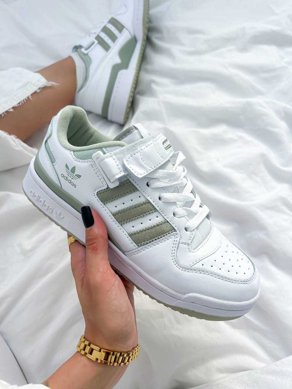 Кроссовки Adidas Forum Green/Olive/White