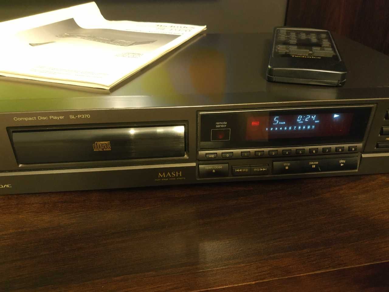 Technics SL-P370 Odtwarzacz CD wyjście optyczne instrukcja pilot kable