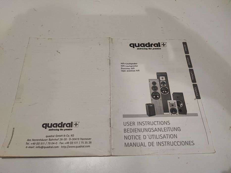 Instrukcje użytkowania kolumn Quadral