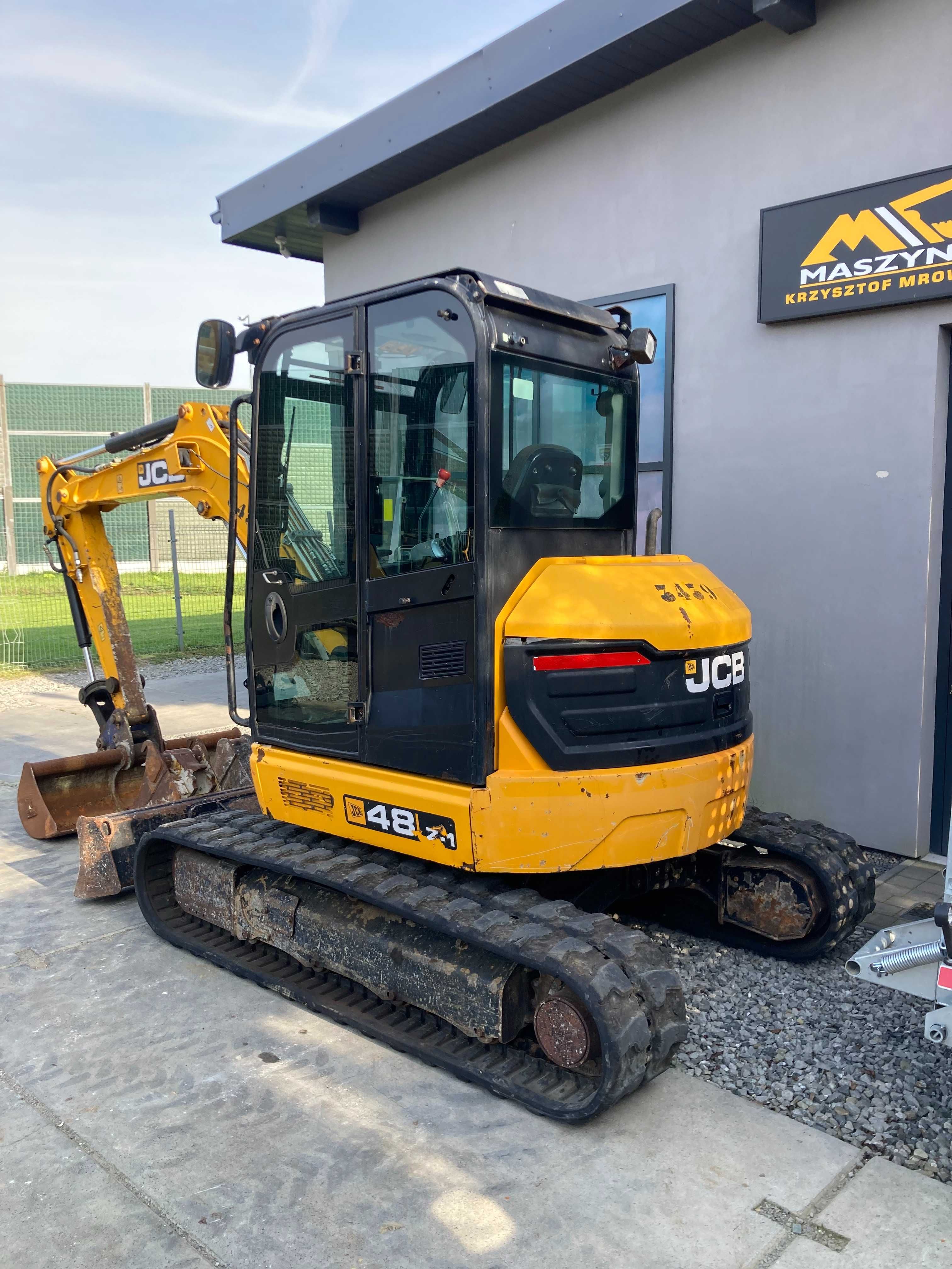 Minikoparka JCB 48Z-1 z 2016r.klima,4853kg,szybkozłącze,sprowadzona