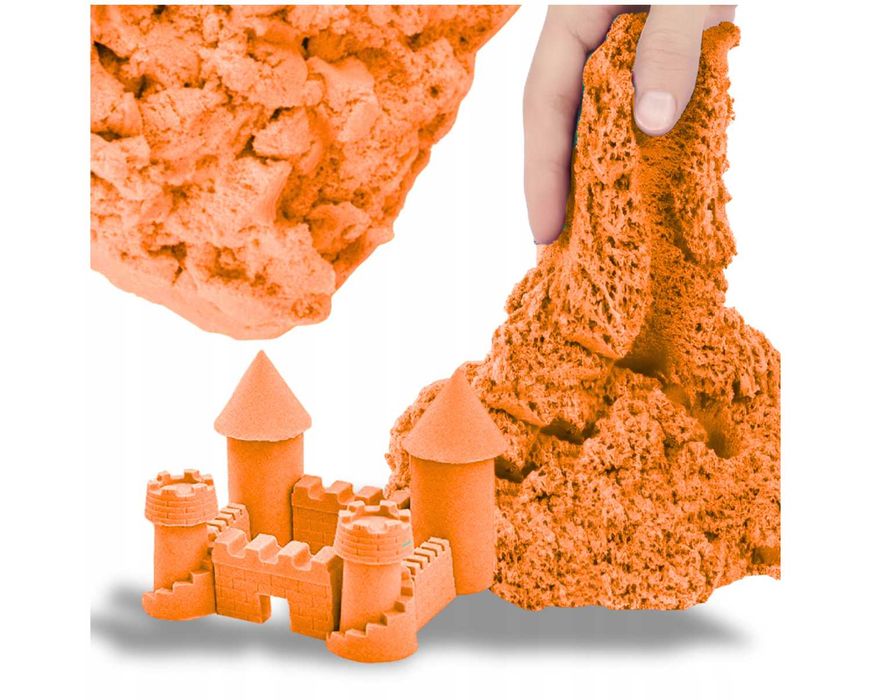 Piasek Kinetyczny Magiczny Kinetic Piaskolina 1kg Pomarańczowy Miękki