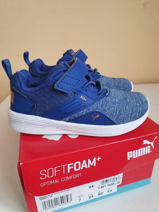 Buty adidasy puma dziecięce r 24, 15 cm soft foam niebieskie