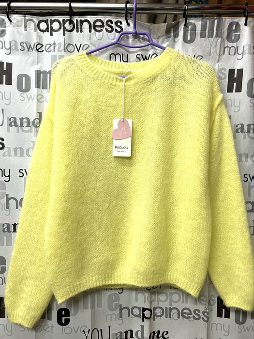 Свитер махер+шерсть, оверсайз, Италия, 38-50 размер