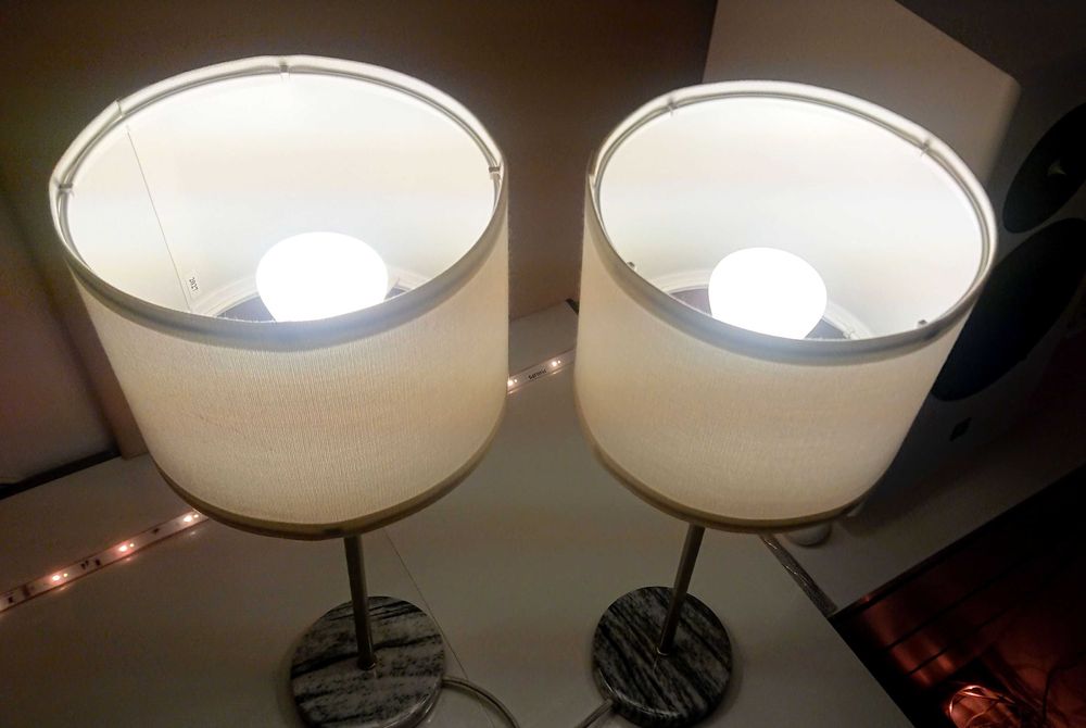 2x Lampa Nocna PHILIPS HUE White And Color Ambiance Marmur Klosze Ecru