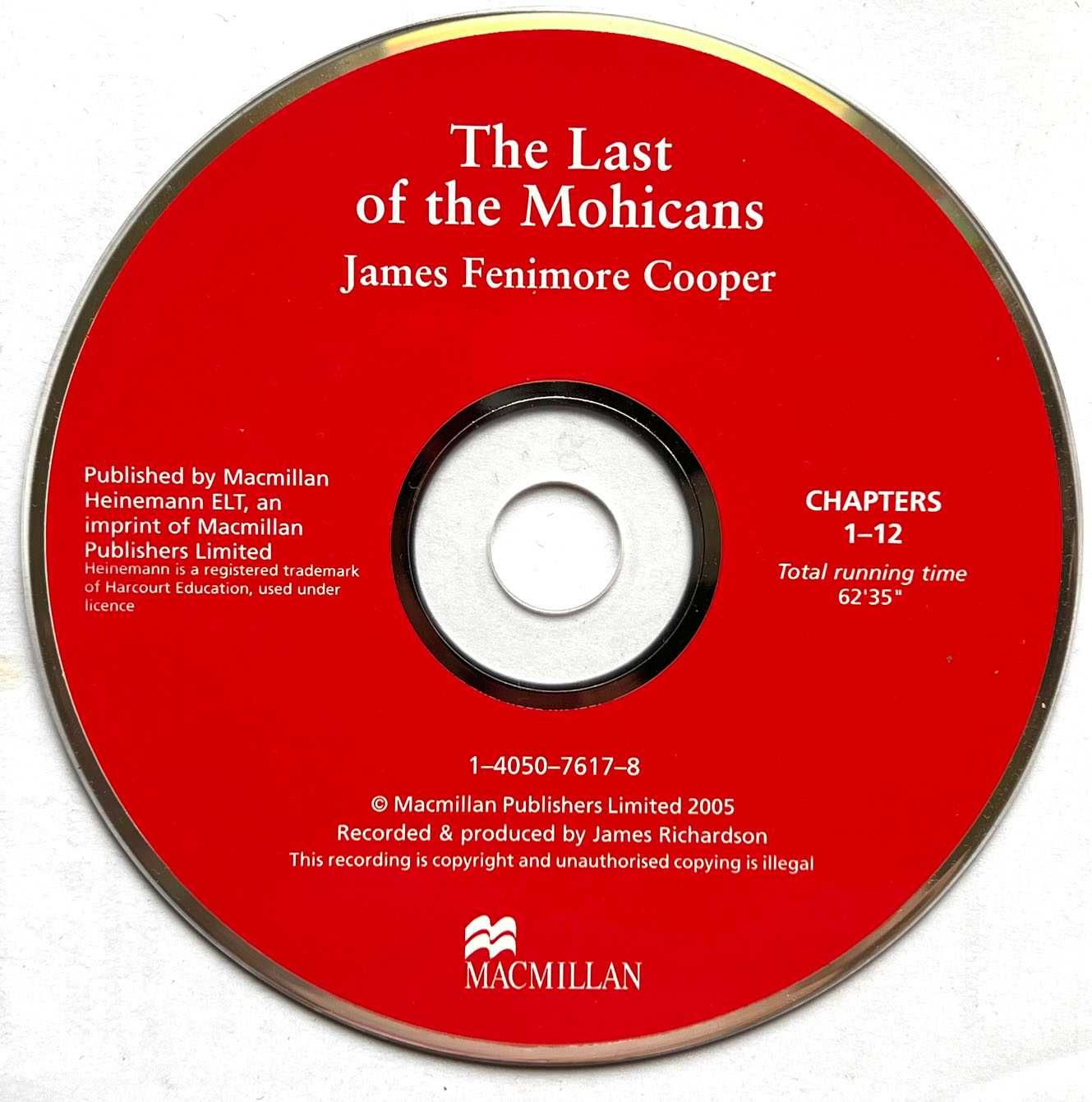 The Last of the Mohicans Ostatni Mohikanin plus płyta CD