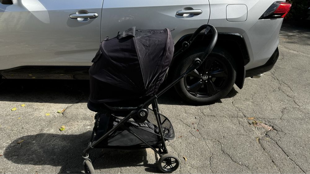 Cybex б/у коляска візок melio carbon чорна