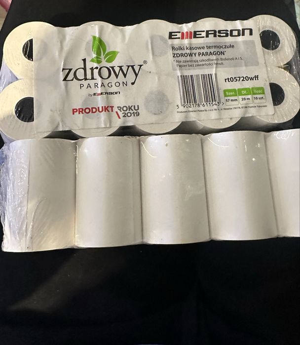 Rolki do kasy fiskslnej 57x20 emerson rolki kasowe termoczułe