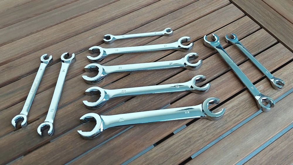 Conjunto Chaves Luneta Aberta Tubos Combustível Travão 8-24mm - 9pcs