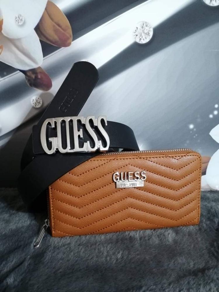 Komplet pasek plus portfel Guess