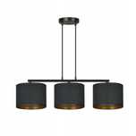 Lampa wisząca czarna Emibig 3xE27 60W HILDE 3 BL BLACK salon pokoj