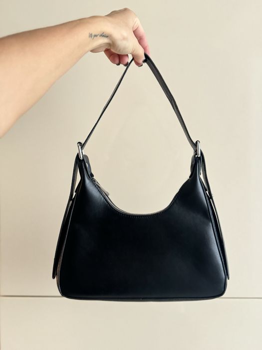 Сумка багет шкіряна