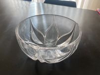 Taça de cristal transparente redonda