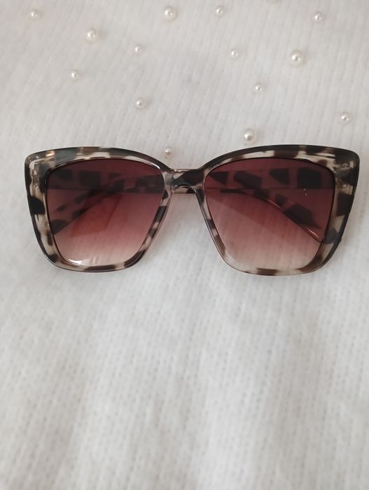 Okulary przeciwsłoneczne damskie w panterkę nowe!