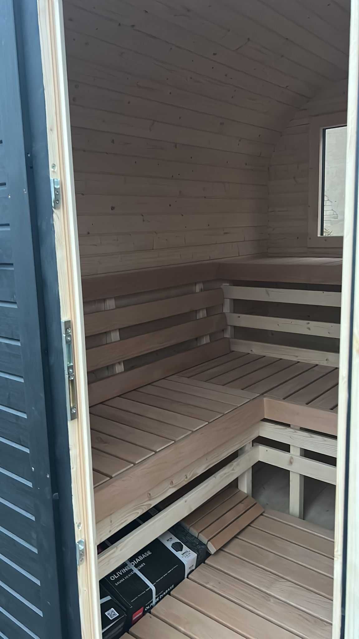 Sauna Kwadro 250cm Wyposażona Sauna Ogrodowa od Producenta z Litwy !!!