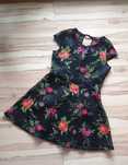 Sukienka wieczorowa ażurowa siateczkowa kwiaty Guess M/L