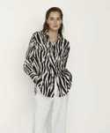 Massimo Dutti bluzka koszulowa zebra safari 42
