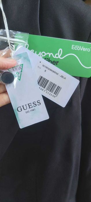 NOWY żakiet Marynarka GUESS ICON czarna eu 40 us S a069