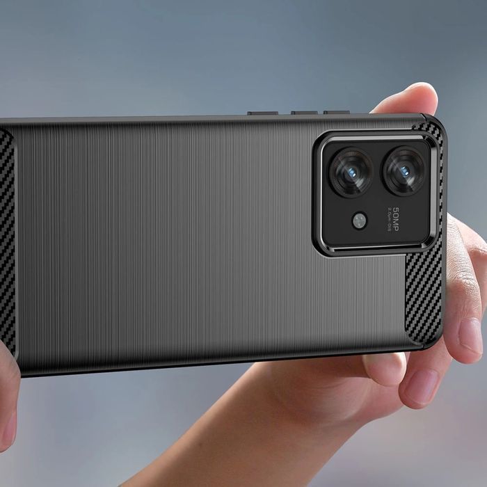 Etui Tech-Protect Tpucarbon Na Motorola Edge 40 Neo - Czarne
