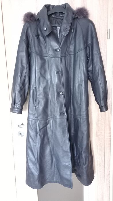 Płaszcz długi skóra naturalna