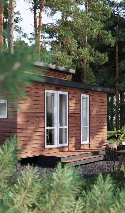 Продам модульний будинок 33 кв.м.з ділянкою 5.6 сот. с. Залісся TV