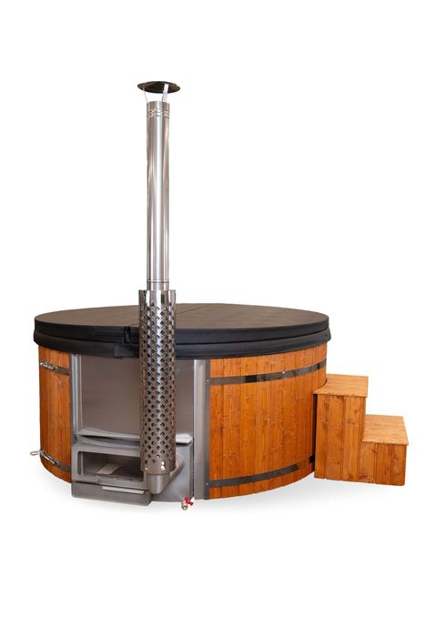 Premium Balia ogrodowa 225cm Termowood, piec Slim, masaż Combi Max22+4