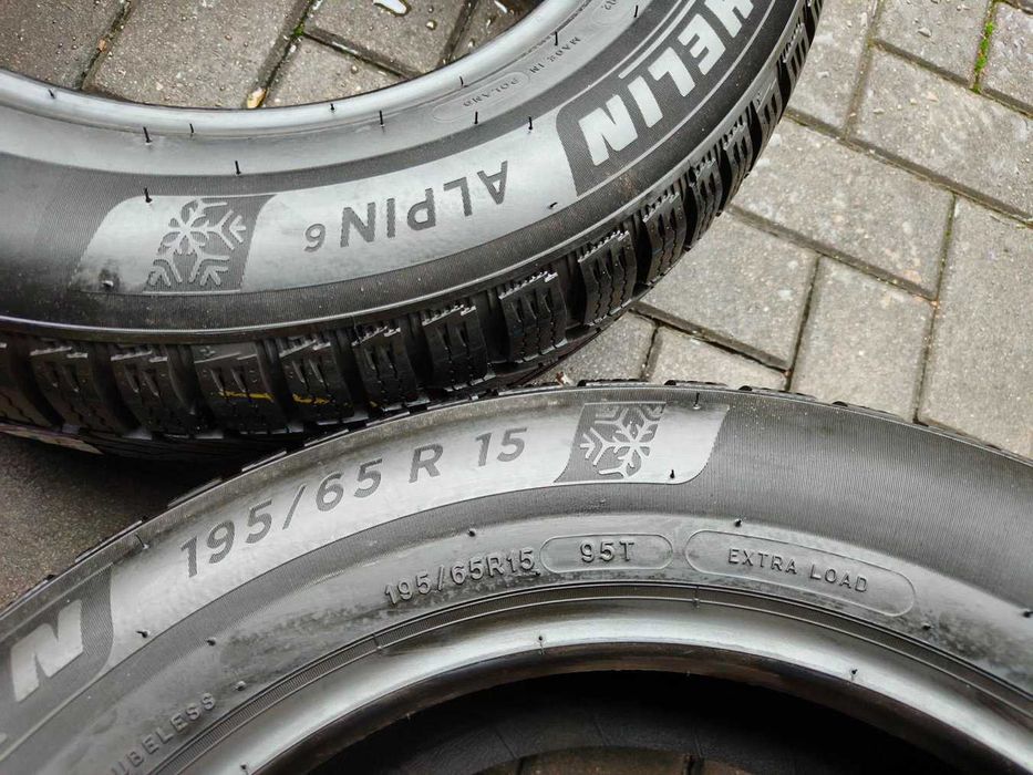 195/65 95T XL R15 MICHELIN ALPIN 6 8mm 2019r Zimowe Opony 2szt NOWE