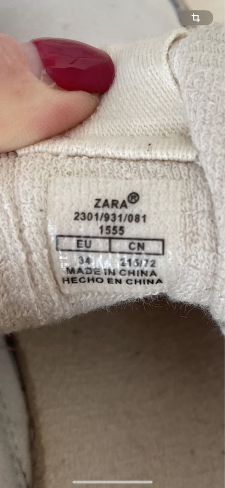 Кросівка Zara для дівчинки