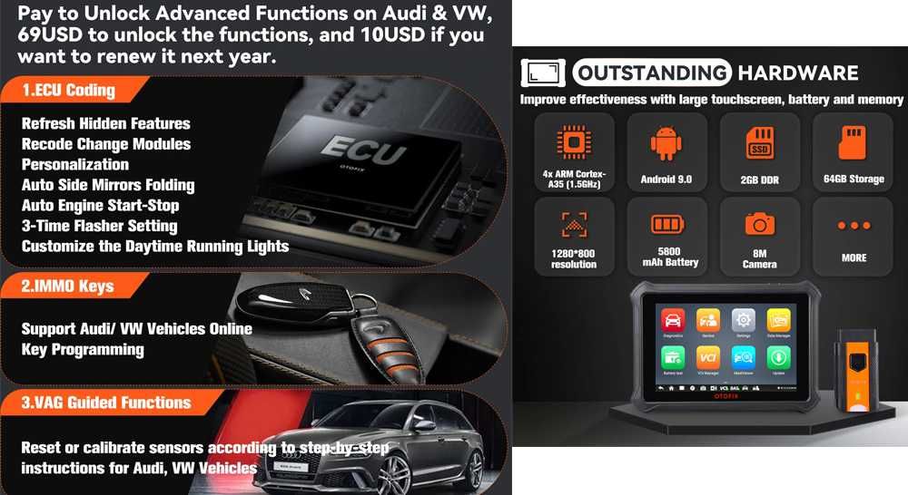 Autel OTOFIX D1 KIT Máquina Diagnóstico OBD 36 Funções/Oficinas (NOVO)