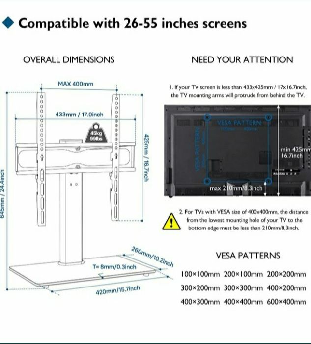 Uchwyt stojak podstawa do telewizora 26-55"Bontec