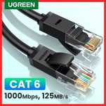 Kabel sieciowy UGREEN Cat 6 UTP LAN Cable 0.5m CZARNY