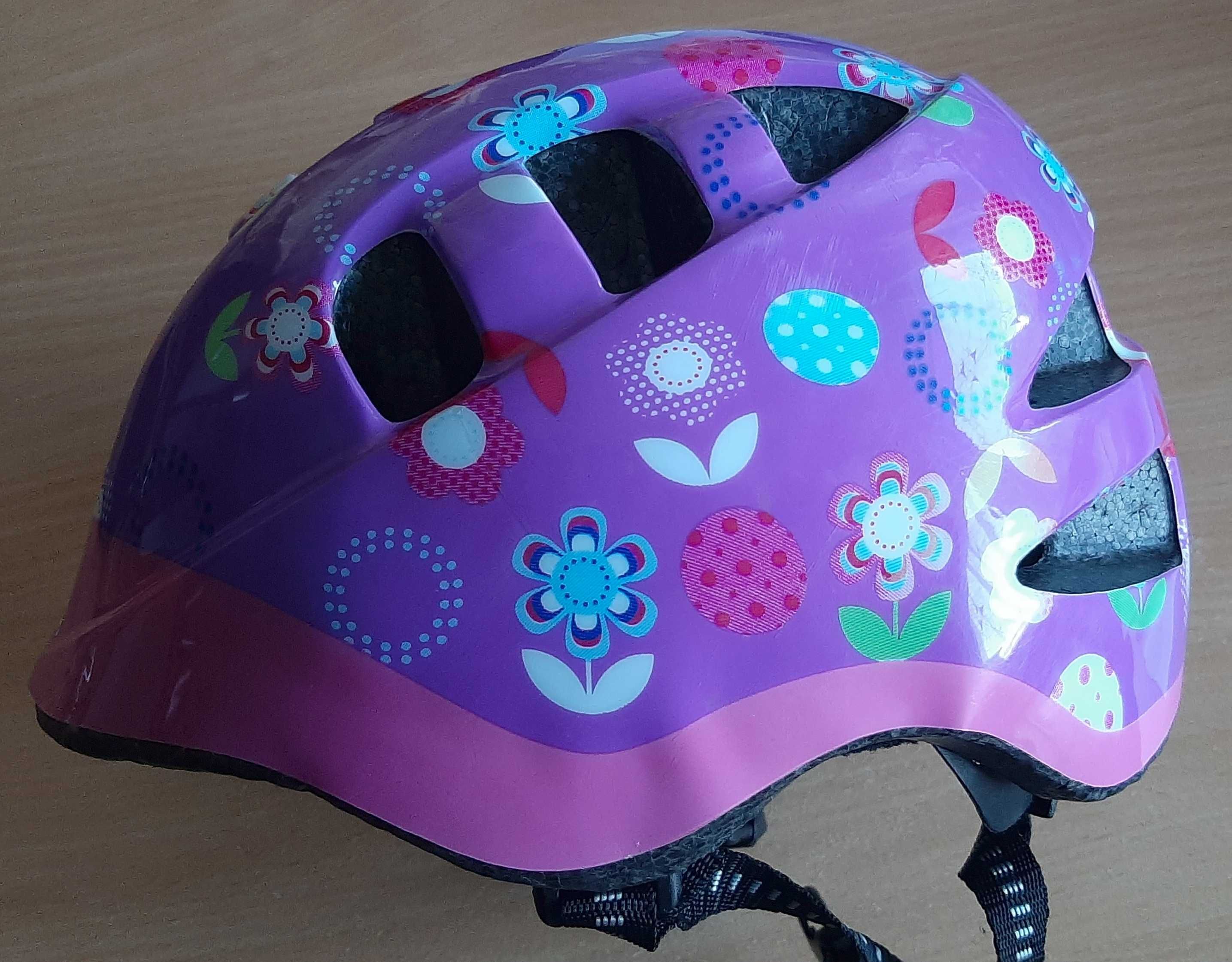 Kask rowerowy dziewczęcy Meteor MA-2, rozmiar M, 52-56cm