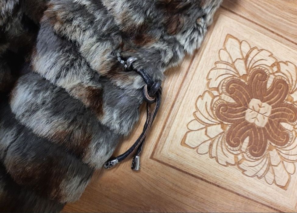 Шубка шуба кожурой полушубок на рост 160-164см р.40-46