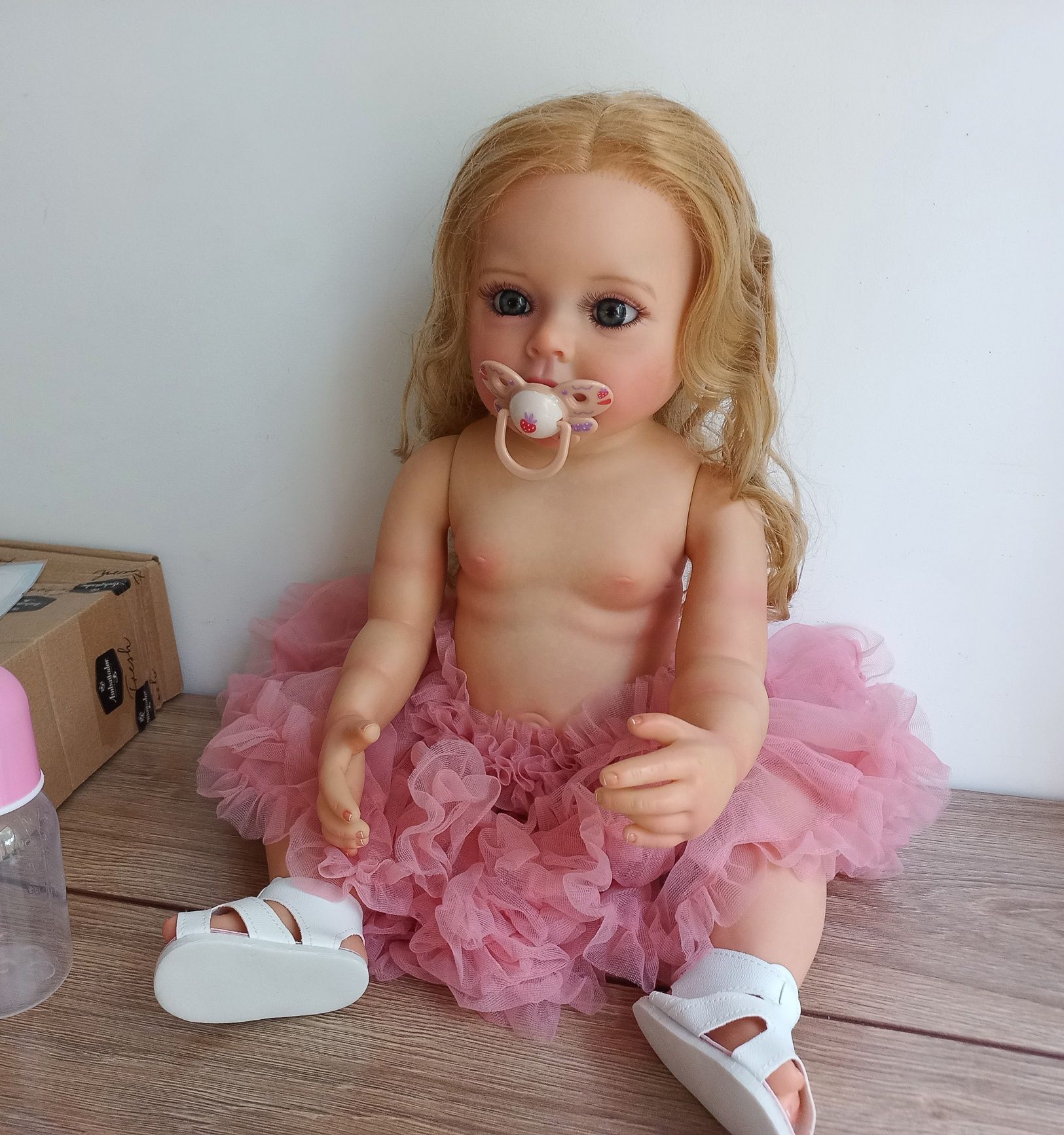 Полностью силиконовая реалистичная кукла реборн 55 см.Новая модель