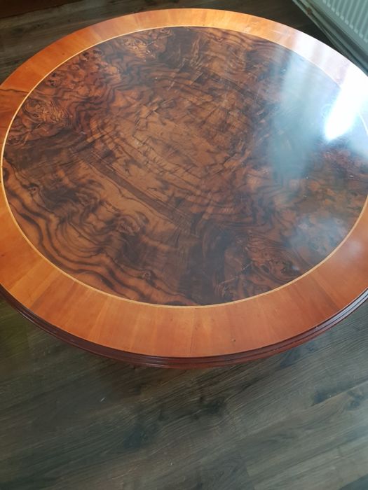 stolik kawowy zabytek drewniany mahoń